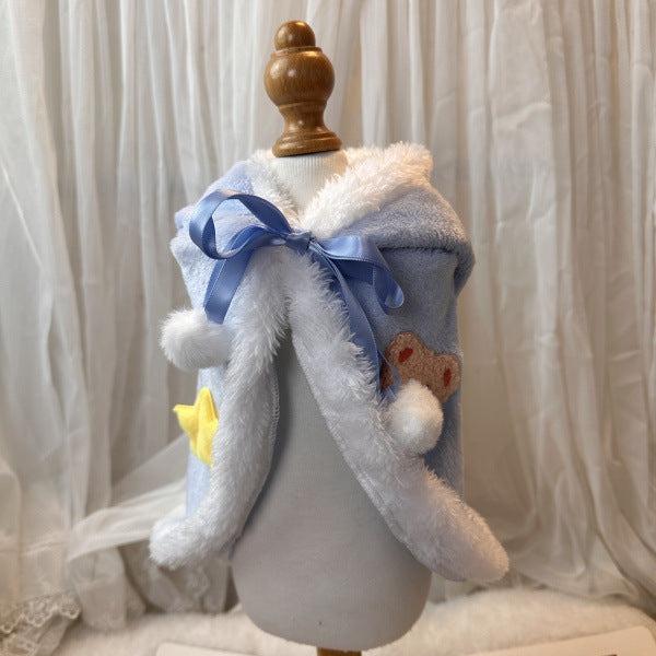 Pet Party Cape, Plush Christmas and New Year Costume Cloak