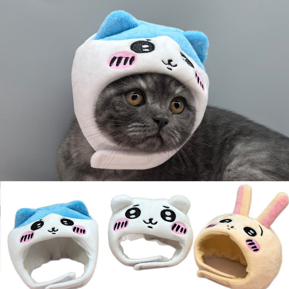 Pet Cartoon Headgear, Embroidered Photo Prop Hat