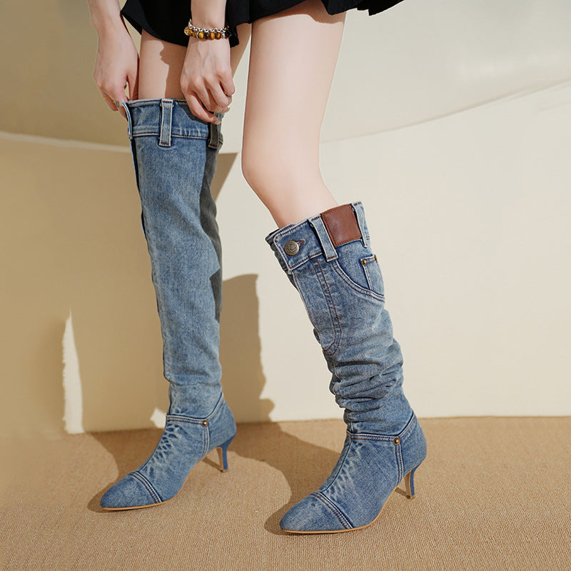 Women's Wasteland Cowboy Boots Pointed Toe Stiletto Heel Wide