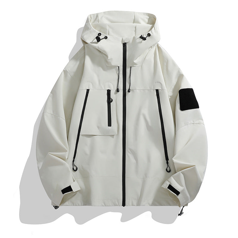 Men's Loose Hooded Multi-Pocket Jacket