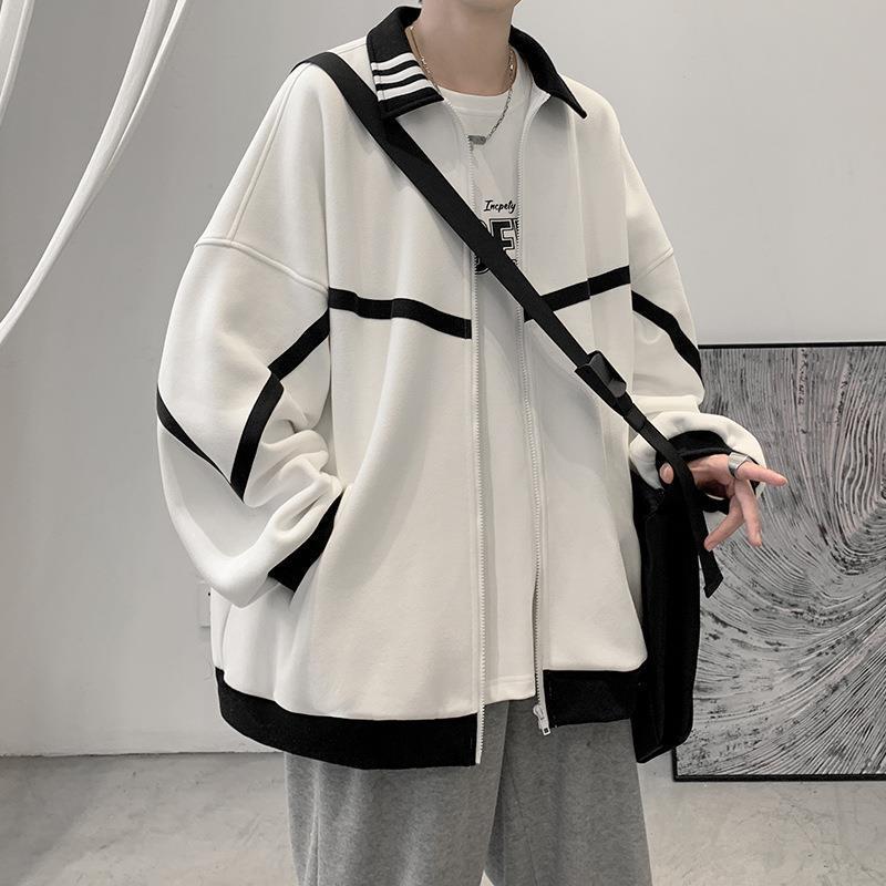 Men's Loose Printed Collar Korean-Style Baseball Jacket