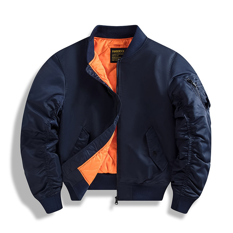 Men's Thickened Flight Bomber Stand-Collar Winter Jacket