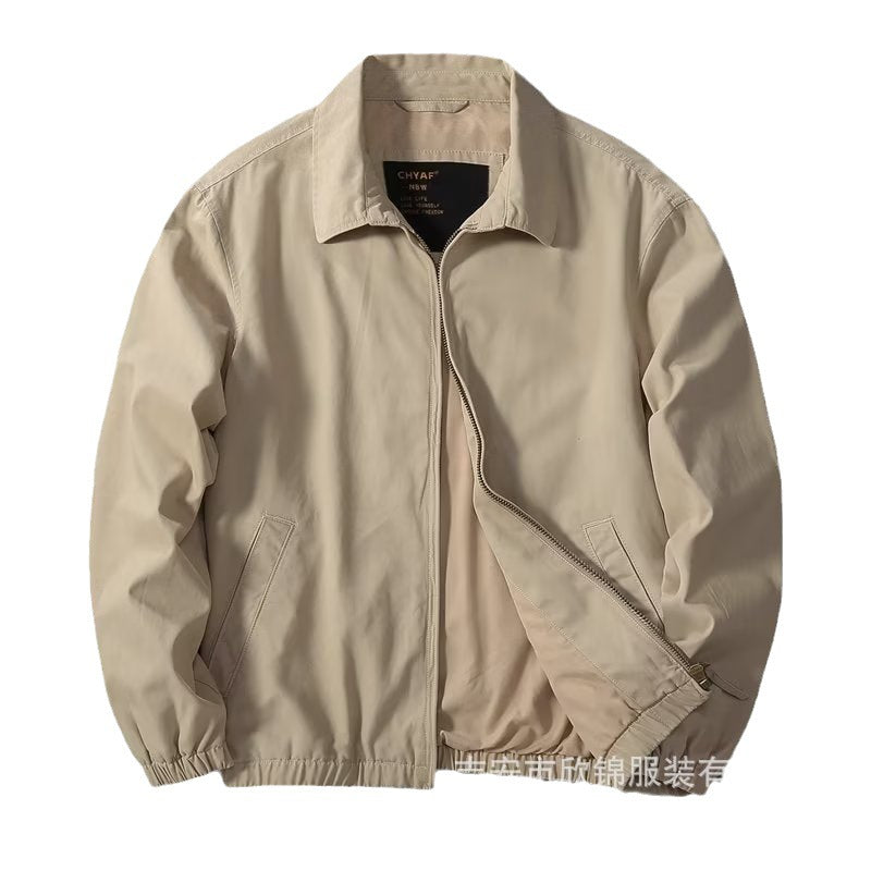 Men's 100% Cotton Zip-Front Workwear Commuter Jacket