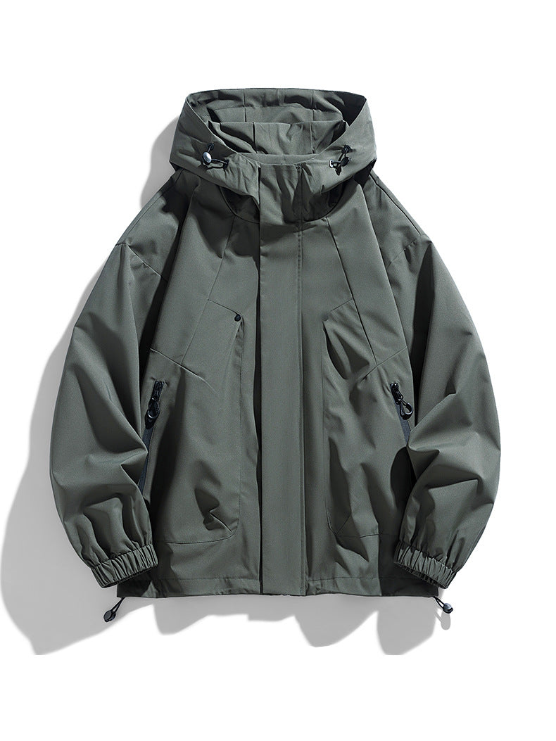 Men's Thin Hooded Windproof Loose Casual Jacket