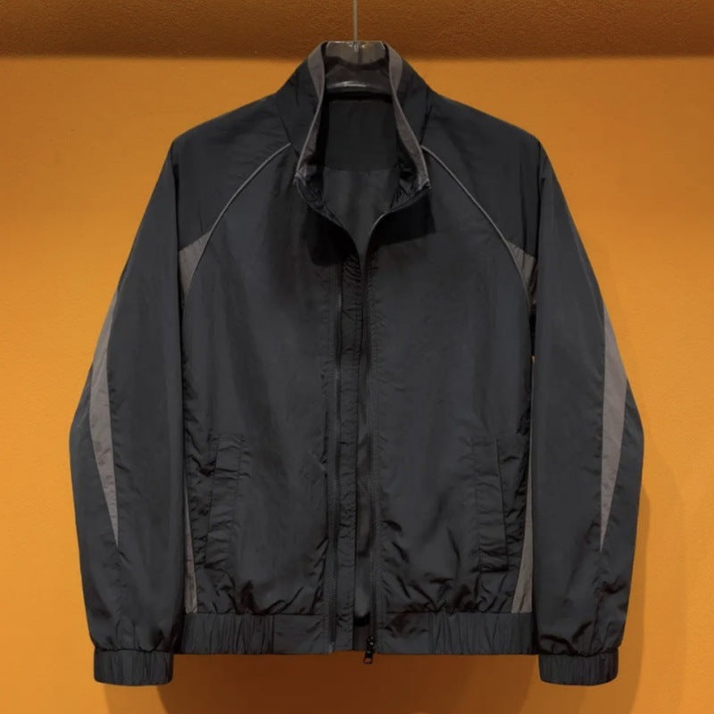Men's Loose Stand-Collar Multi-Pocket Casual Jacket