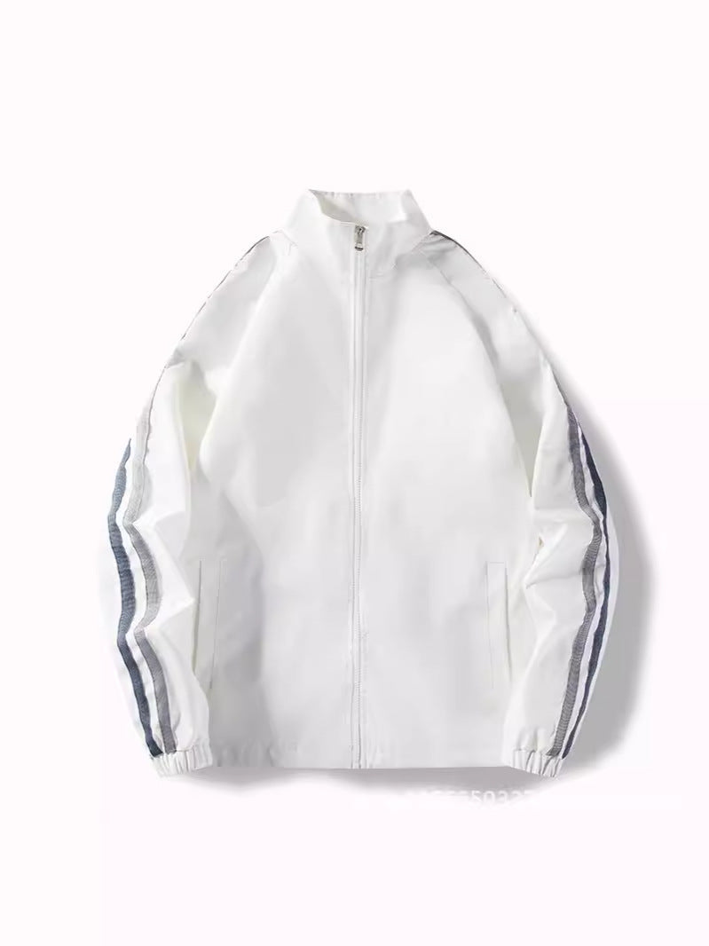 Men's British-Style Loose Zip-Front Jacket