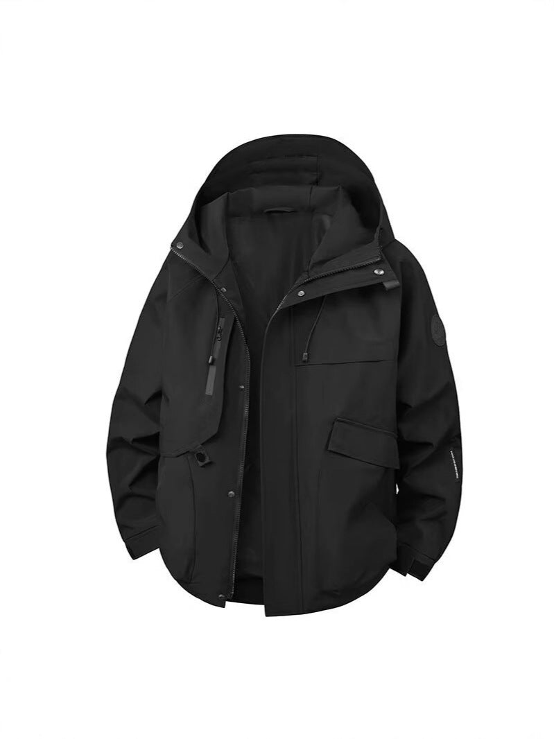 Men's Lightweight Hooded Lapel Breathable Sports Jacket