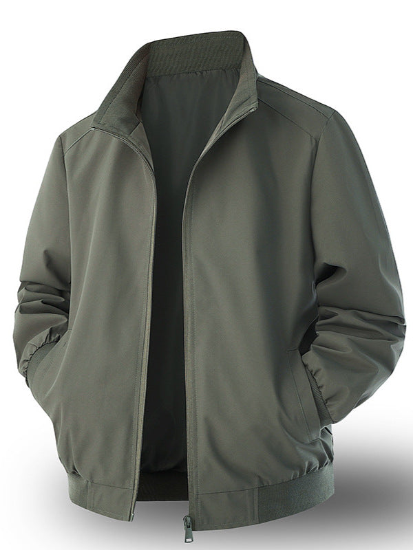 Men's Classic Stand-Collar Windproof Breathable Casual Jacket