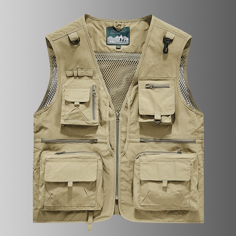Men's Loose Multi-Pocket Breathable Outdoor Utility Vest