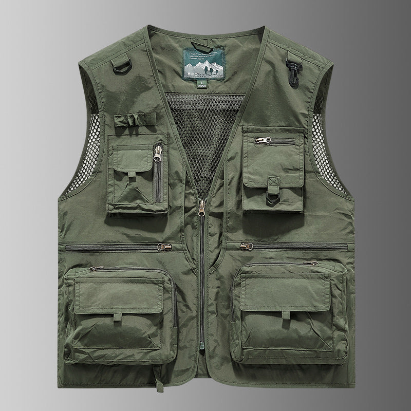 Men's Loose Multi-Pocket Breathable Outdoor Utility Vest
