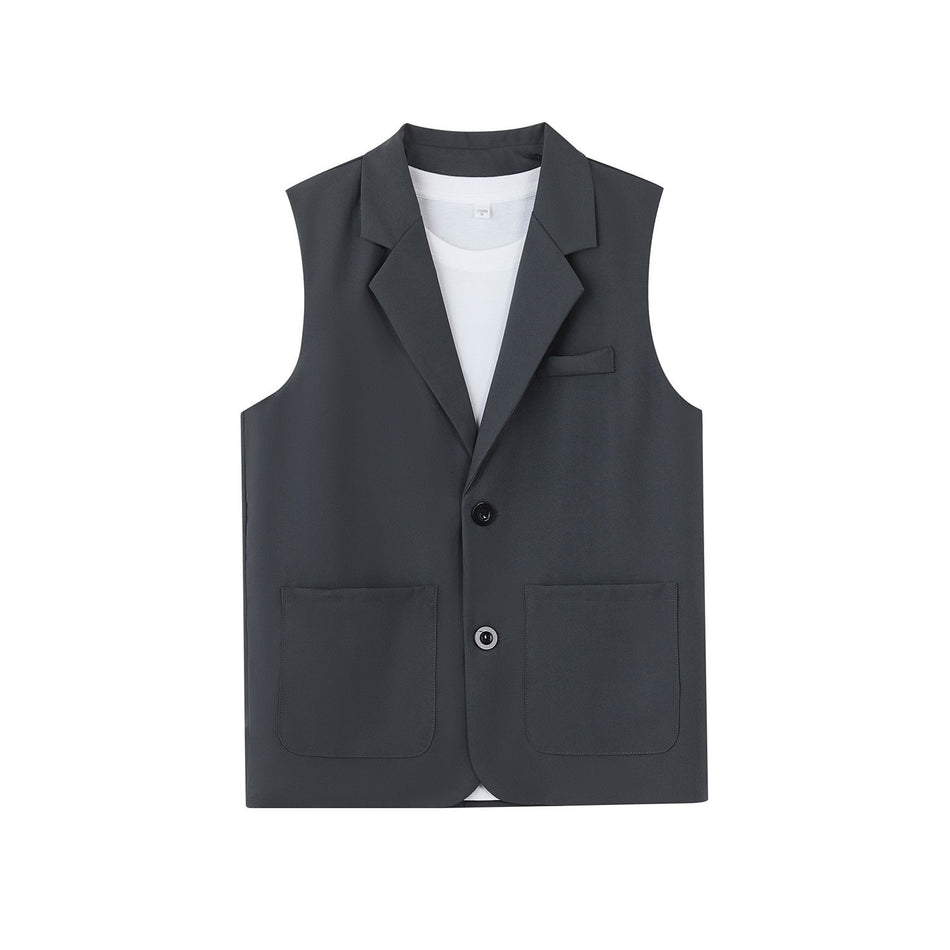 Men's Straight-Fit Suit-Collar Wrinkle-Resistant Casual Vest