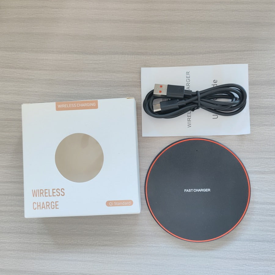15W Ultra-Thin Round Wireless Charger for Apple Huawei Phones
