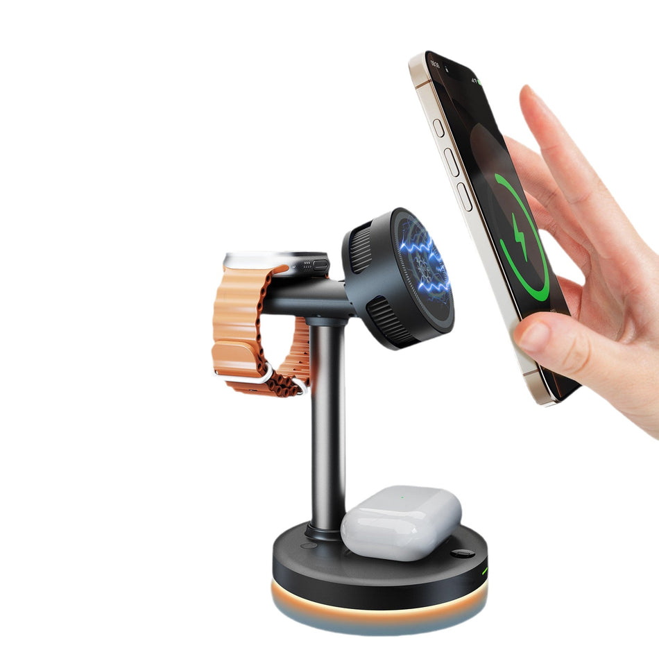 Qi2.2 25W Magnetic Cooling 3-in-1 Wireless Phone Charger