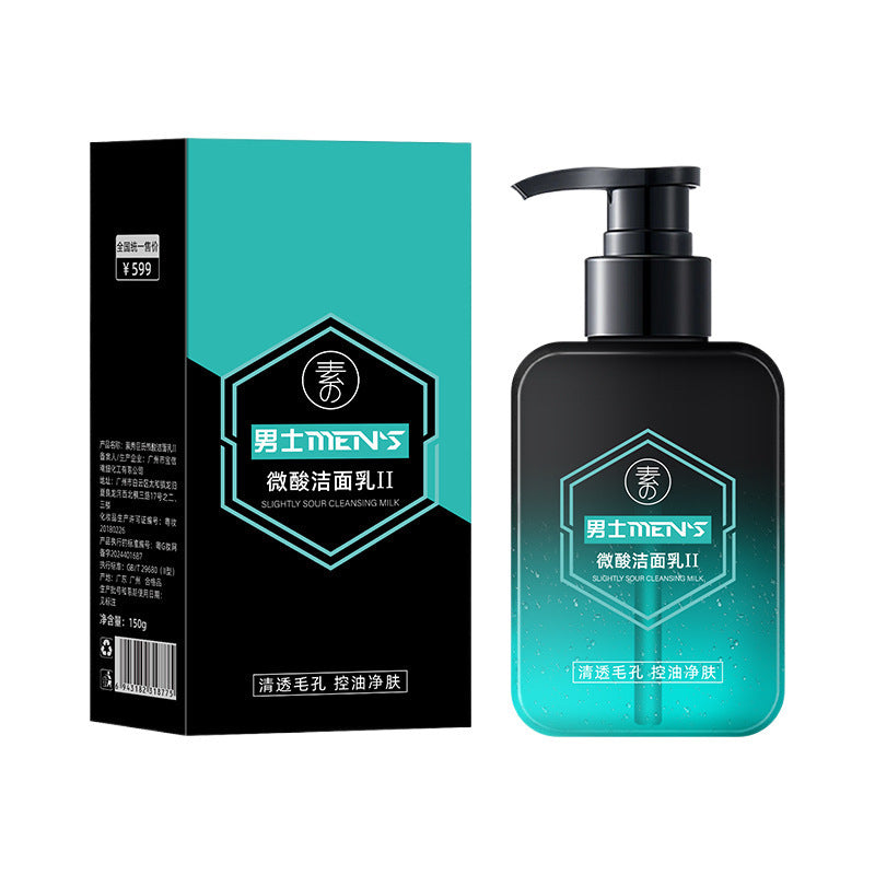 Men's Mildly Acidic Amino Acid Facial Cleanser, Gentle Cleanse