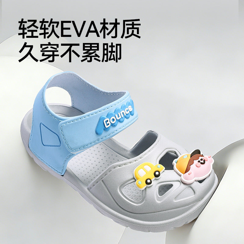 Kids' Cartoon Croc Shoes, EVA Foam Beach Sandals for Summer