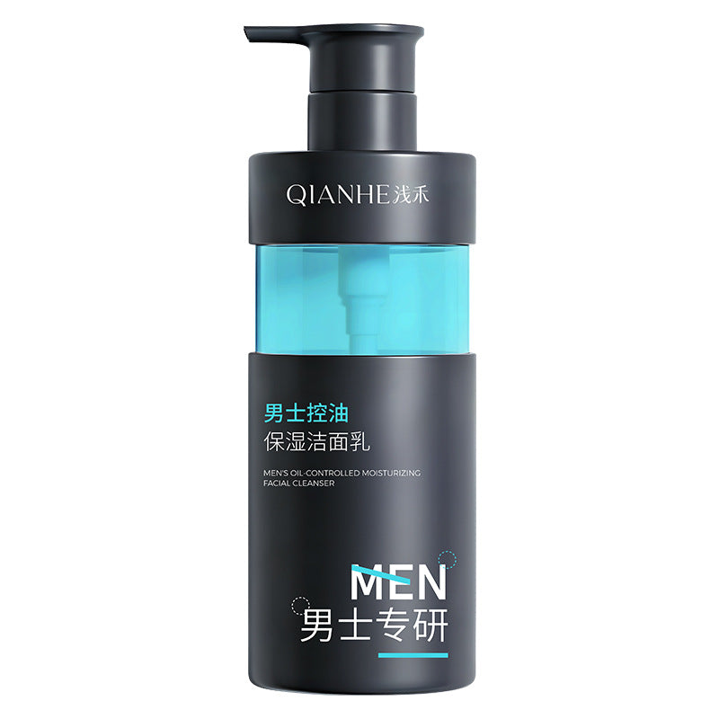 Qianhe Men's Oil Control Facial Cleanser, Deep Cleansing Foam
