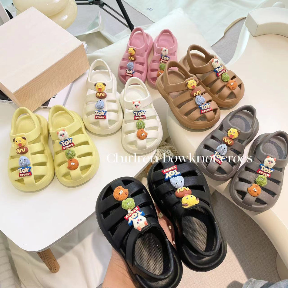 Kids' EVA Roman Sandals, Cartoon Beach Shoes for Summer