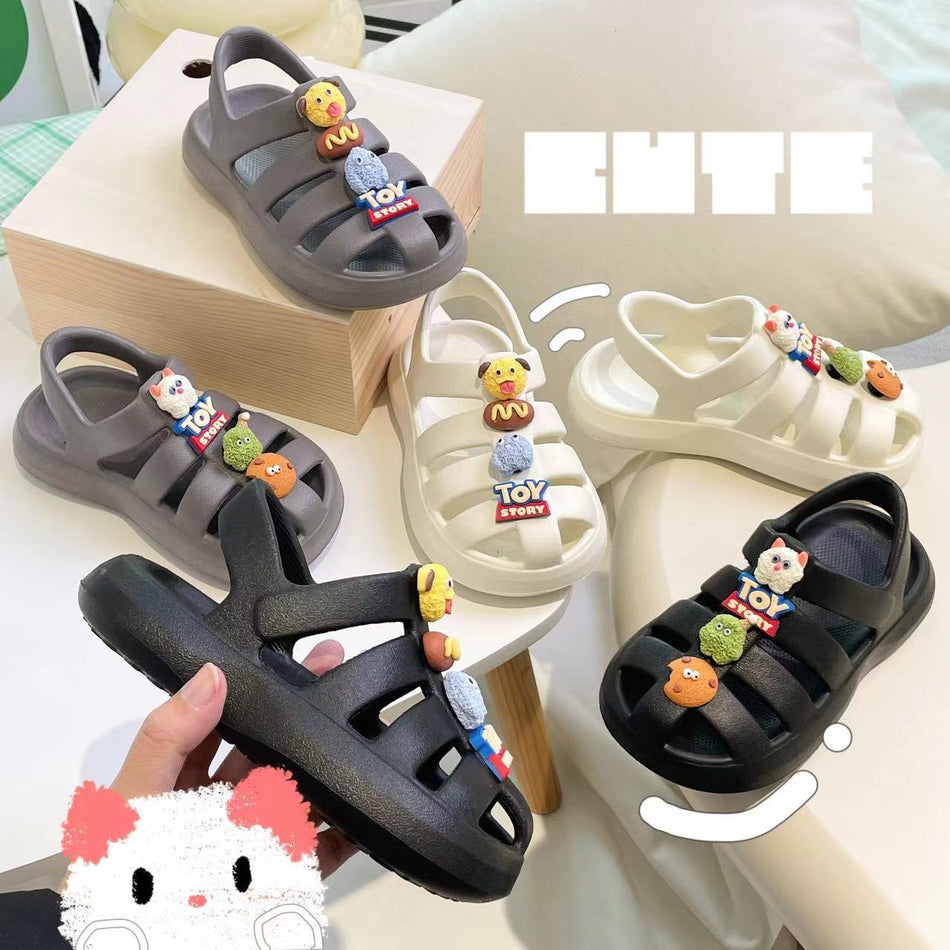 Kids' EVA Roman Sandals, Cartoon Beach Shoes for Summer
