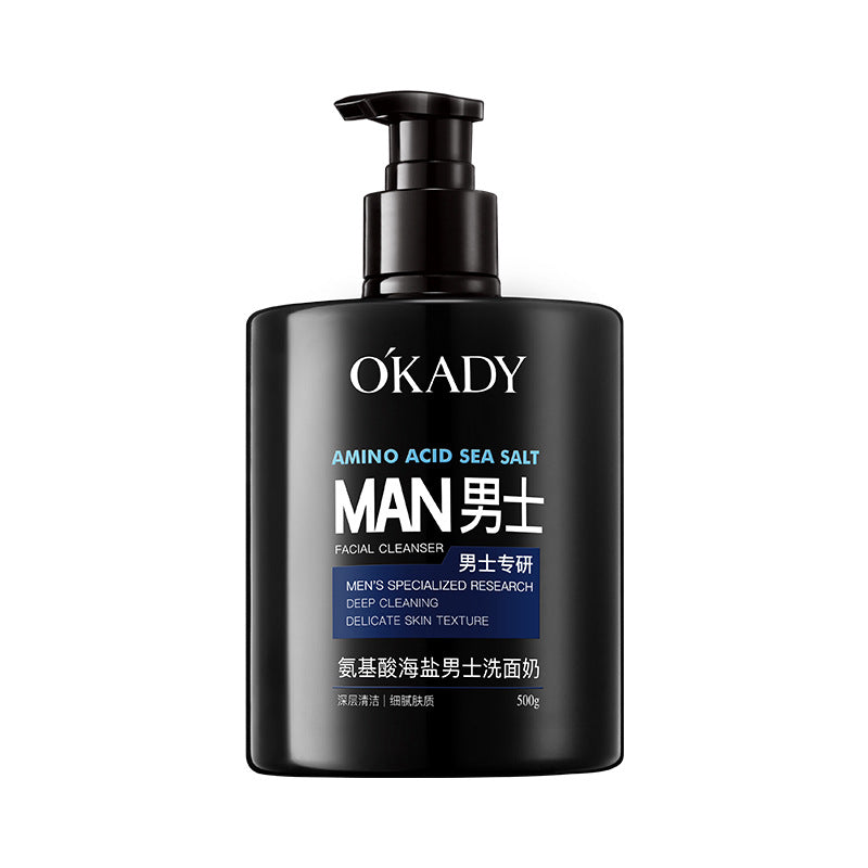 Oppe Amino Acid Sea Salt Men's Facial Cleanser, Deep Cleansing