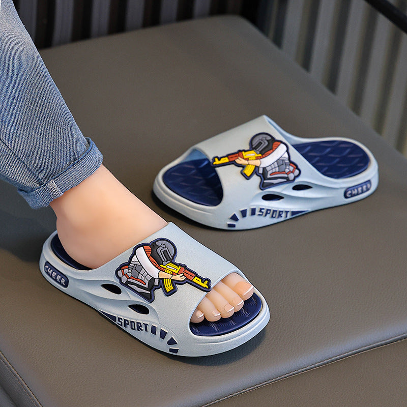 Kids Cartoon Sandals PVC Soft Sole Non-Slip Summer Footwear
