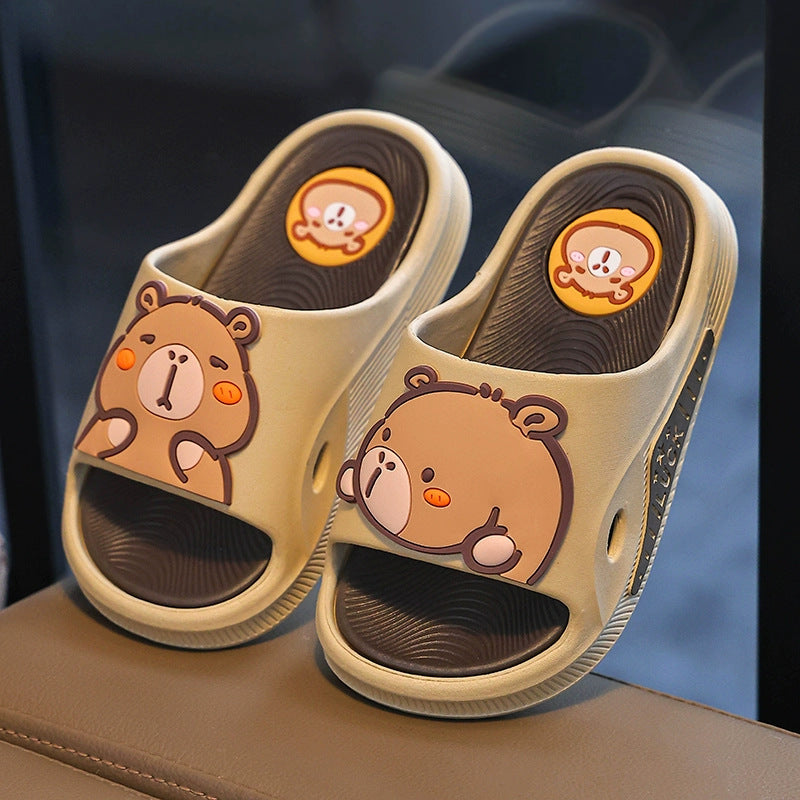 Kids' Non-Slip Cartoon Slippers, Breathable PVC Summer Slides