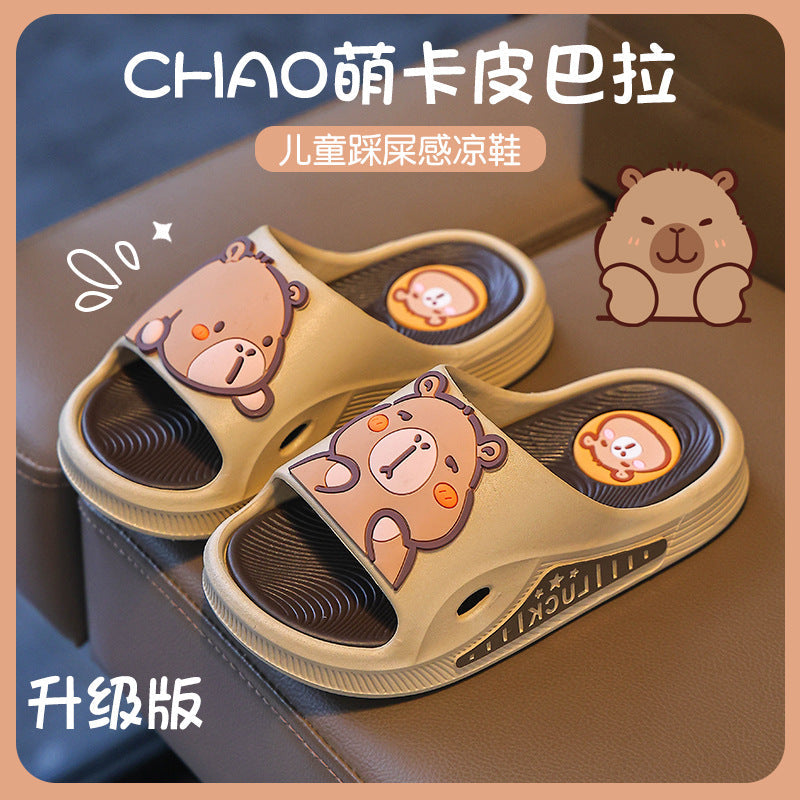 Kids' Non-Slip Cartoon Slippers, Breathable PVC Summer Slides