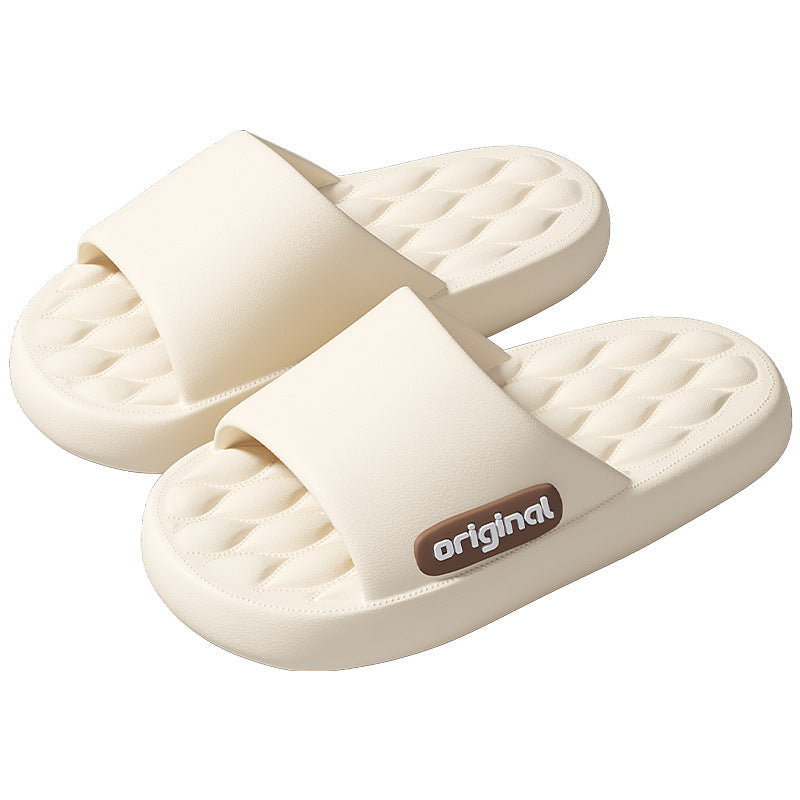 Kids' Letter Print Slippers, Breathable Anti-Slip Summer Slides