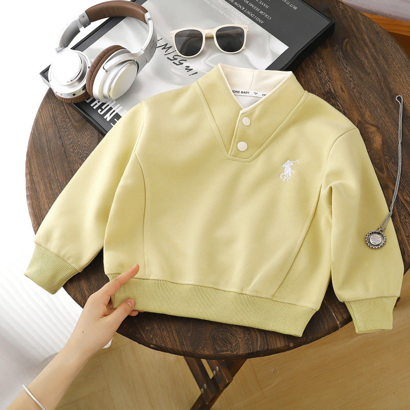 Kids Cotton Cartoon Sweatshirt Pullover Long Sleeve Casual Top
