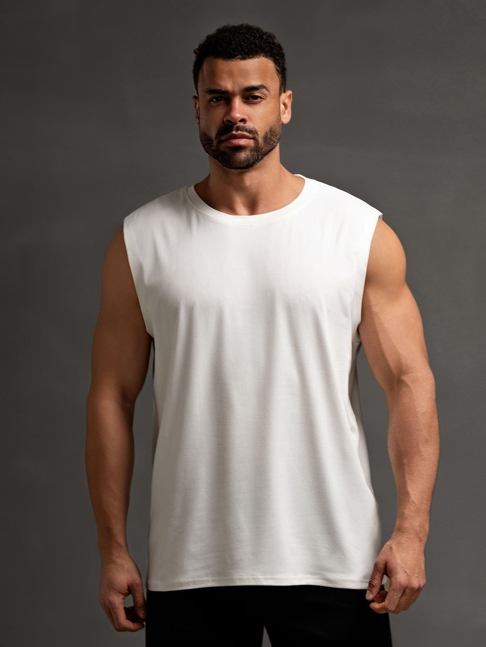 Men's Plus Size Sleeveless Sports Vest Loose Fitness T-Shirt