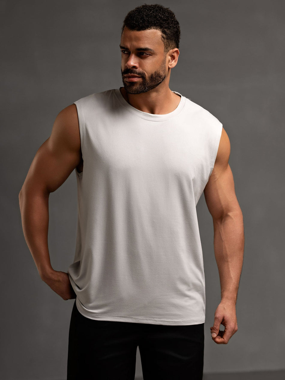 Men's Plus Size Sleeveless Sports Vest Loose Fitness T-Shirt