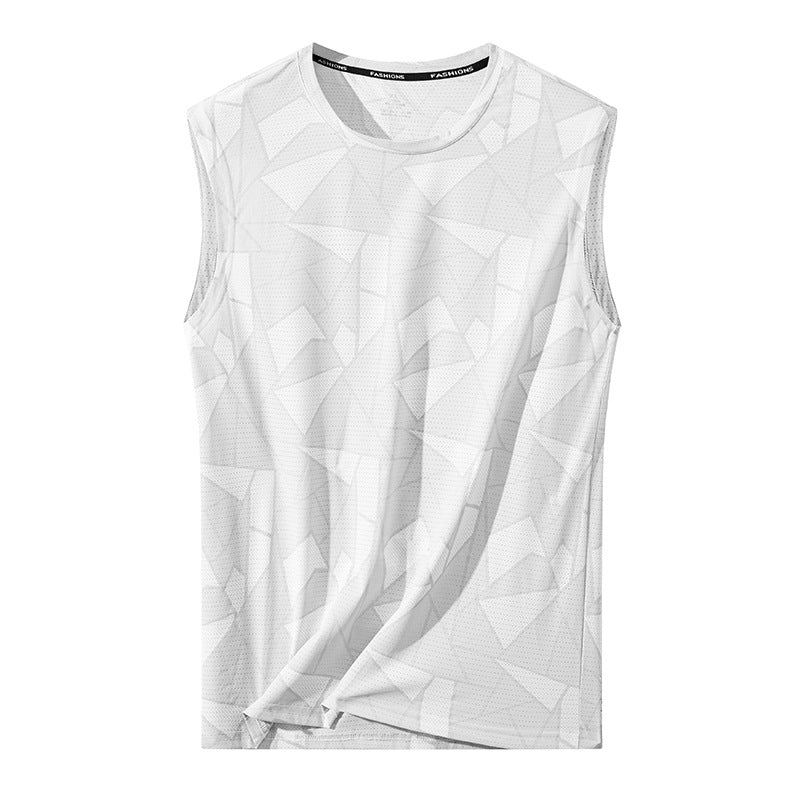 Men's Ice Silk Breathable Quick-Dry Fitness Sports Vest