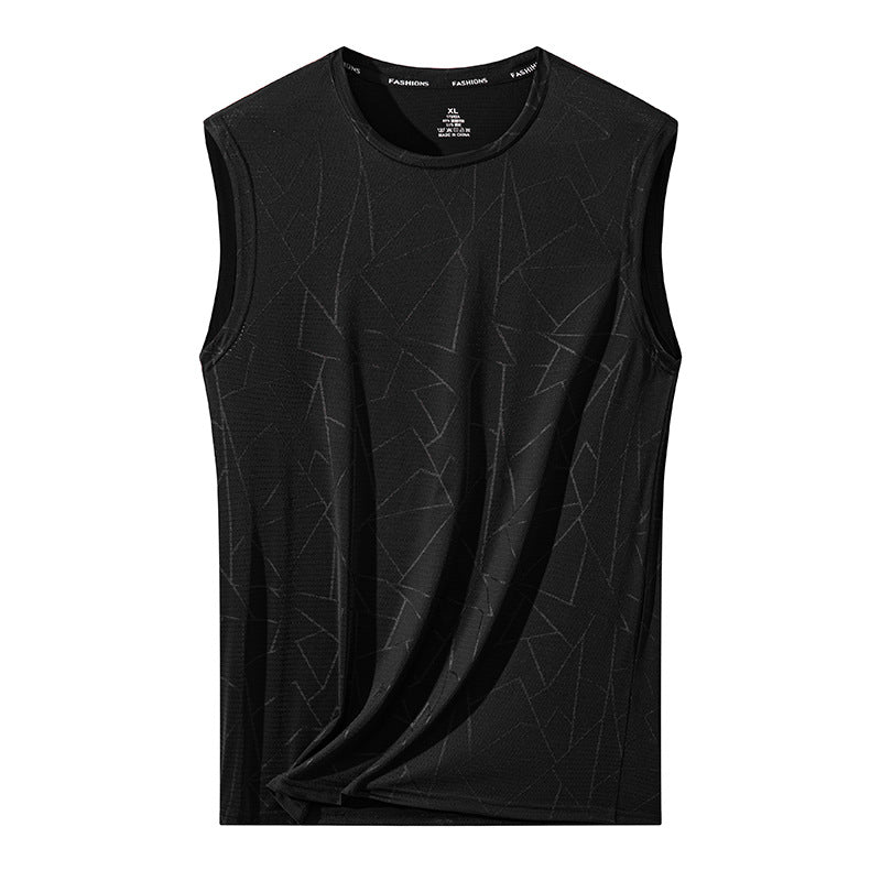 Men's Ice Silk Breathable Quick-Dry Fitness Sports Vest