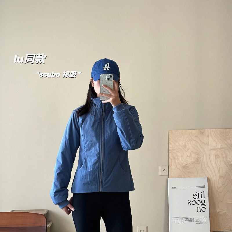 Women's Lightweight Cotton Jacket Stand Collar Sports Coat