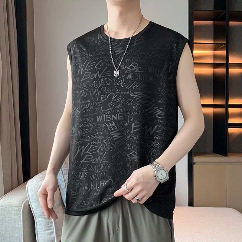 Men's Ice Silk Breathable Quick-Dry Loose Fitness Vest