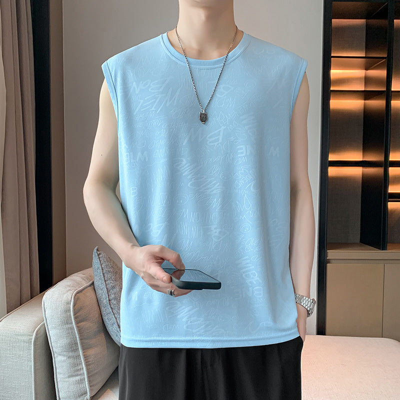 Men's Ice Silk Breathable Quick-Dry Loose Fitness Vest