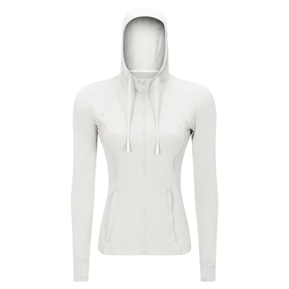 Women's Slim Fit Hooded Running Fitness Yoga Jacket