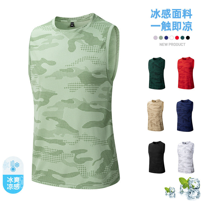 Men's Camouflage Ice Silk Quick-Dry Sports Vest
