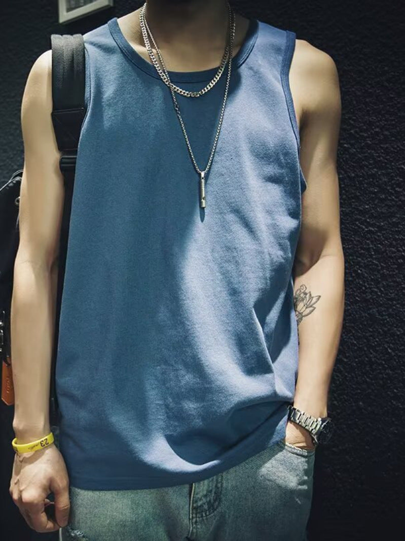 Men's Ice Silk Sleeveless Sports Fitness Tank Top