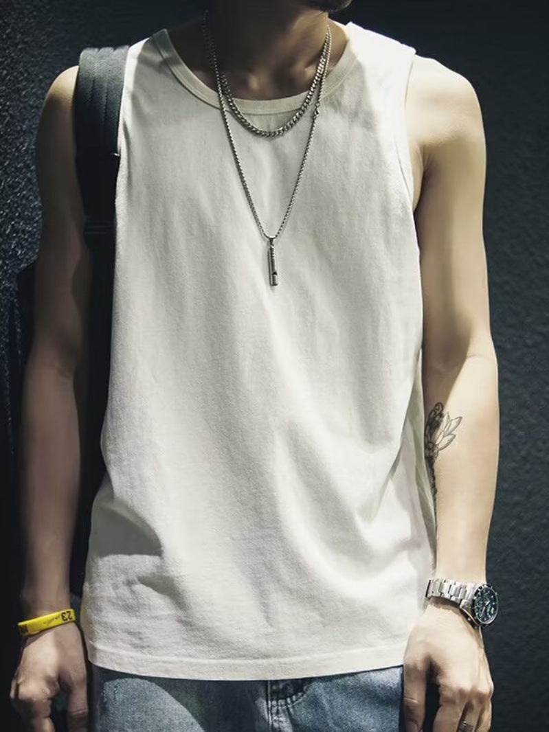 Men's Ice Silk Sleeveless Sports Fitness Tank Top
