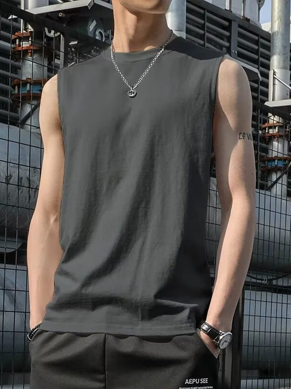 Men's American Style Round Neck Sleeveless Sports Casual Vest