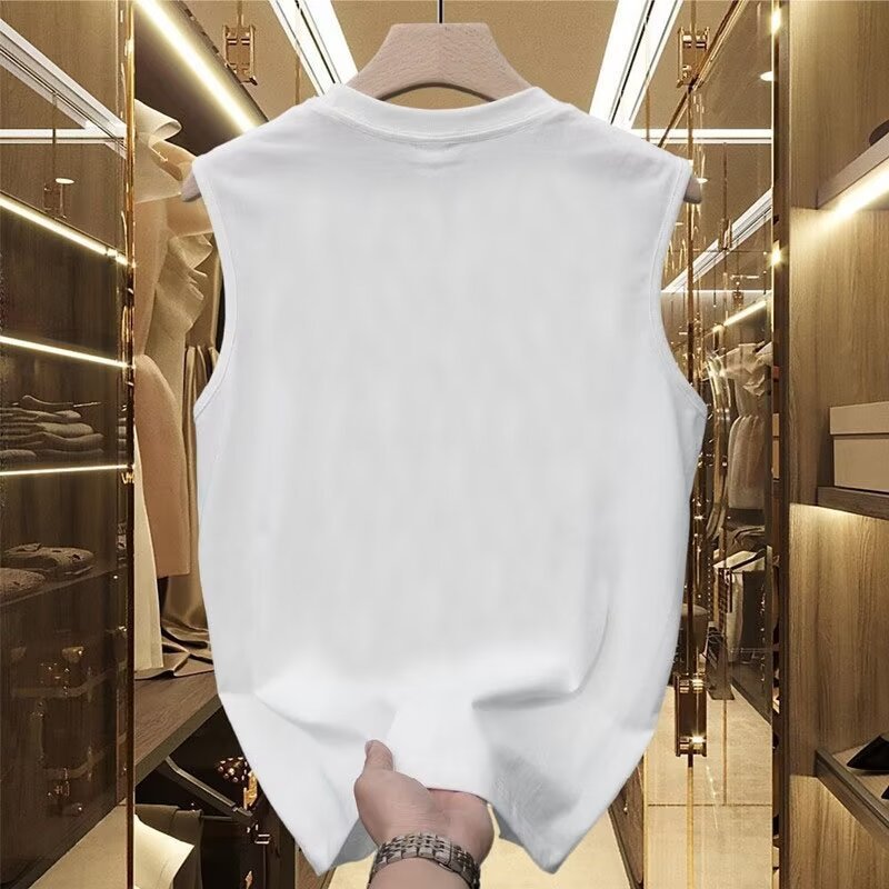 Men's Pure Cotton Retro Street Style Sleeveless Sports Vest
