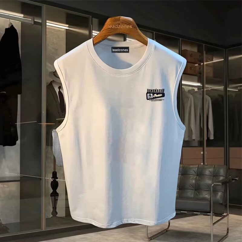 Men's American Style Heavyweight Loose Sleeveless Sports Vest