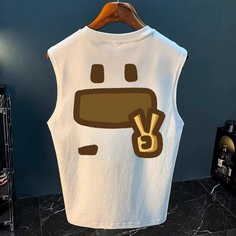 Men's Pure Cotton Loose American Street Sleeveless Vest