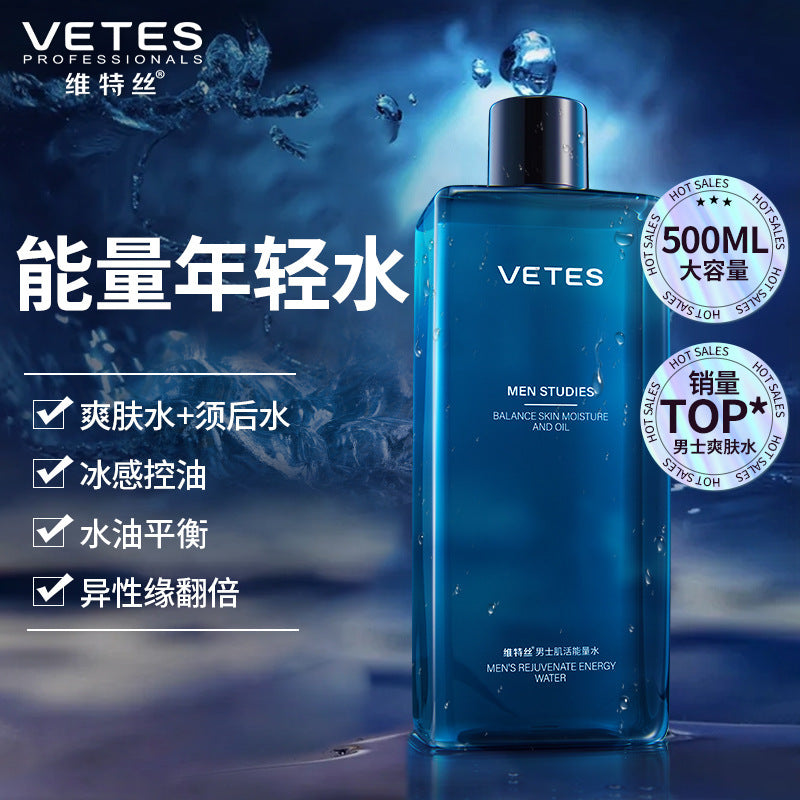 Vitex Men's Energy Toner, Oil Control Hydrating Aftershave Water