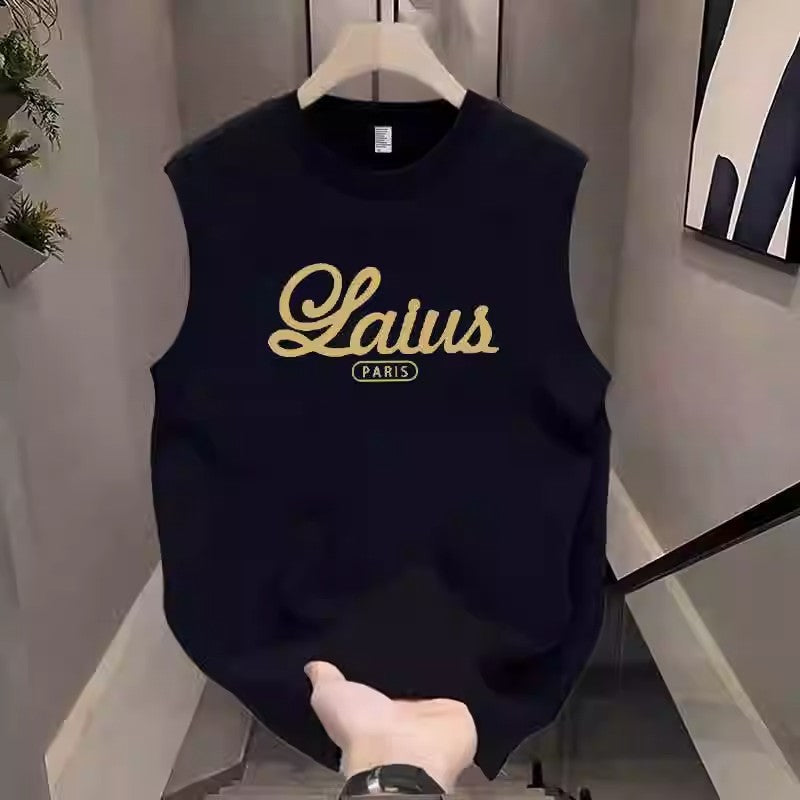 Men's Pure Cotton Breathable Basketball Sports Sleeveless Vest
