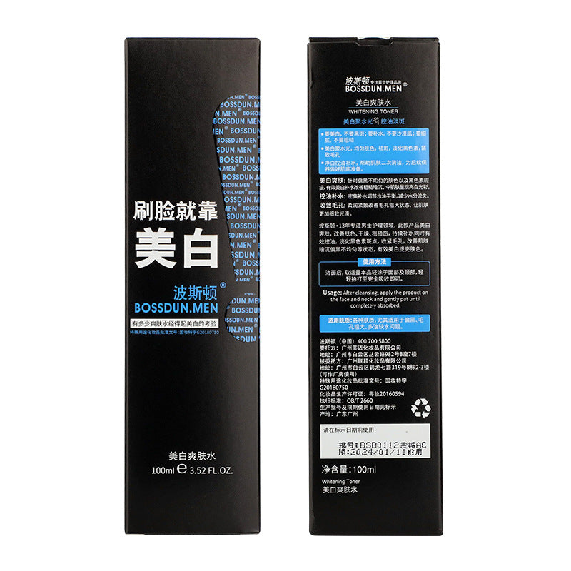 Boston Men's Whitening Toner, Brightening Hydrating Cleanse