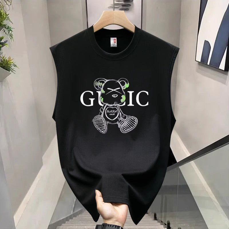 Men's Pure Cotton Loose American Street Sleeveless Vest