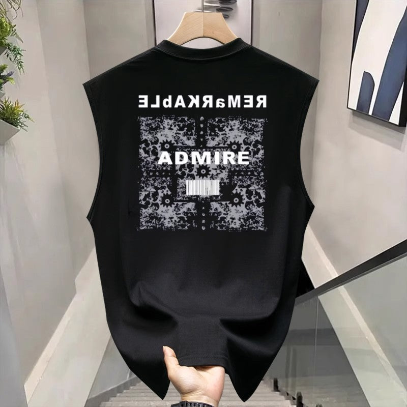 Men's Pure Cotton Loose American Street Sleeveless Vest