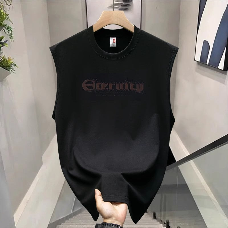 Men's Cotton Printed Loose Sleeveless Casual Sports Vest