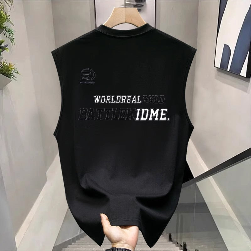 Men's Pure Cotton Loose American Street Sleeveless Vest